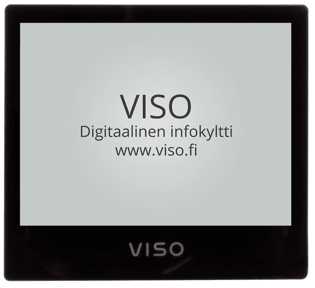 Viso black, silver VISO logo.